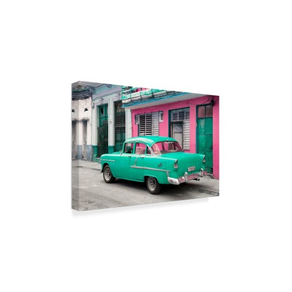 Philippe Hugonnard 'Old Cuban Coral Green Car' Canvas Art,30x47